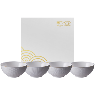 JUEGO BOWL NIPPON WHITE GOLD RIM