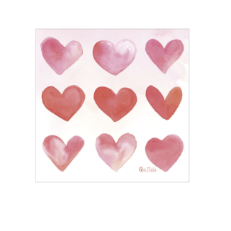 SERVILLETA CORAZON 33X33 CM