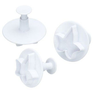 CORTADOR FONDANT EN FORMA DE HIEDRA SET 3
