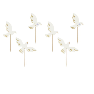 CAKE TOPPERS PALOMA BLANCA 14,5 CM P.6