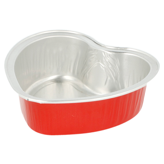 RECIPIENTE CORAZON ROJO ALUMINIO 100 ML