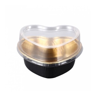 RECIPIENTE ORO/NEGRO CORAZON P.100