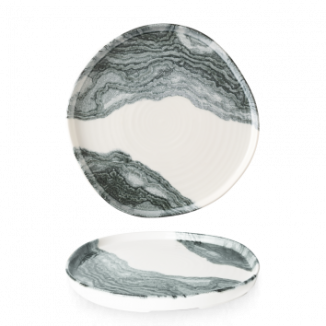 PLATO CON PARED ORGANICA TIDE BLACK 25,5 CM
